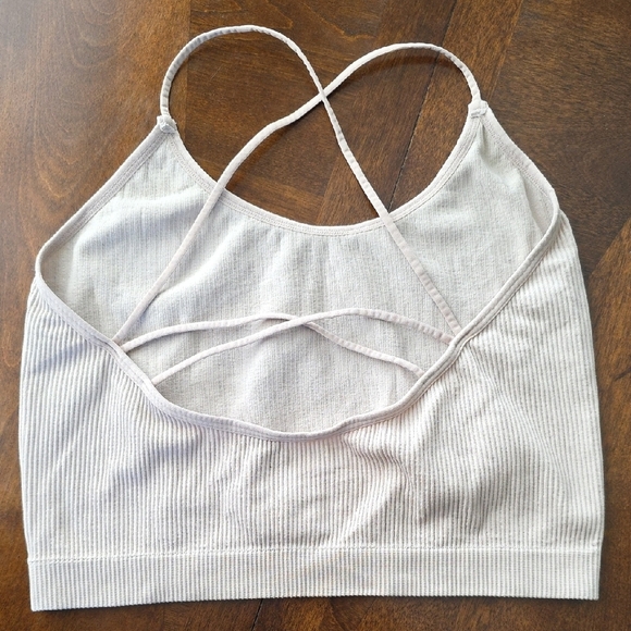 Tan Ribbed Crop Tank Or Camie Bra - Picture 3 of 4